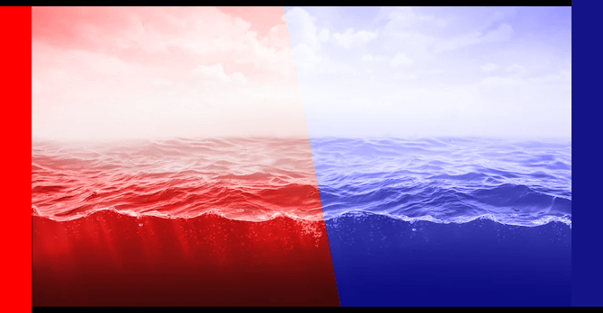 red ocean - blue ocean metaphor