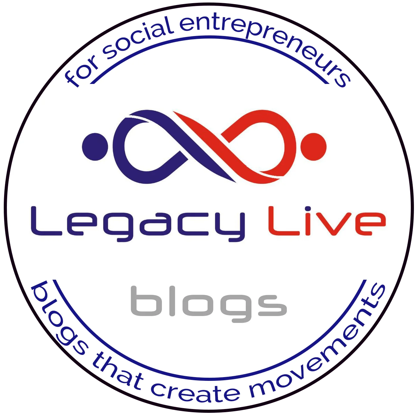 Legacy Live Blogs Logo: Blogs that create movements. For Social Entrepreneurs
